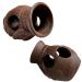 Orgmemory ceramic hiding 2 pieces fish tank accessories cave decoration fish at home aquarium cave aquatic animals aquarium ceramic decoration for aquarium decoration (pot)