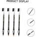MUSISALY 4pcs Two-in-one Eyebrow Pencil Eyebrow Pencils with Pencil Sharpener Eyebrow Cosmetics Wooden Brown - Buy Online on SooperMarket.com