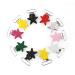 Pilipane pacifier clips made of metal 10 pieces durable pentagram children's trousers clip belt holder fastener elements for clips for tinkering (mixed color)