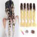 Showjarlly jumbo braid art hair hair ombre braid extension 24 inch KanCalon hair braid extensions 5 pieces for crochet twist lichen hair box braid for braid brown/cream white# 61cm-24 inch (5 Pack) brown/creamy white