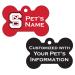 NC State Wolfpack 2-Sided Dog & Cat Tag | Officially Licensed | Personalized for Your Pet (Bone, Red) Bone Red