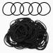 100pcs Black Elastic Hair Bands Small Elastic Hair Bobbles For Women 2mm Thin Hair Tie for Kids Soft Hair Bands withou Metal Elastic Ponytail Holder Gentle Elastics Hair Ties