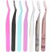 Professional Rose Gold Eyelash Extension Tweezers - Curved Stainless Steel for Mega Volume & Precise Application - Buy Online on SooperMarket.com