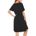 Irdcomps Women's Maternity Nursing Nightdress - Short Sleeve Button Nightgown for Pregnancy - Black XL - Buy Online on SooperMarket.com