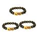 FRCOLOR 2pcs Bracelet Blue Bracelet Buddha Bracelets Pi Yao Bracelet Feng Shui Bracelet Pulseras De Proteccion y Buena Suerte Dragon Bracelet Man Bracelet Beaded Display Alloy Male 21x3CMx3pcs As Shownx3pcs