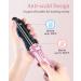 Curling Iron Brush for Short Long Hair Hair Curling Brush Long Barrel Tourmaline Ceramic Dual Voltage Curling Brush Iron with Anti-Scald Bristles 25MM-PINK - Buy Online on SooperMarket.com