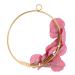 Gadpiparty Iron Craft Wrought Iron Gate Hanging Wreath Rose Pendant Artificial Flower Wall Nordic Decor Wall Hanging Rosy 20x20cm