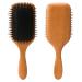 olelo Hair Brush Natural Wooden Paddle Brush for Thick Curly Thin Long Short Wet or Dry Hair Eco-Friendly Beech Massage Scalp Brush for Women Men and Kids (square black) 1 Count (Pack of 1)