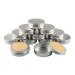 Basic packing 24 pieces 100ml silver empty round aluminum socket with screw cap aluminum dose Aluminum screw boxes of cream can with candle box cosmetic cans tin cans with 24 pieces 70mm sticker