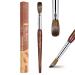 Acrylic Nail Art Brush Size 16 100% Pure Kolinsky Hair Oval Nail Brush for Acrylic Application Professional Nail Extension Manicure Tool Striping Nail Drawing Pen for DIY Home Salon #16 Brown