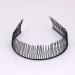 3 Pcs Unisex Black Metal Toothed Hair Band | Non-Slip Hair Hoop Comb Accessory - Buy Online on SooperMarket.com