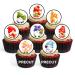 PRECUT Summer Gnomes Edible Cupcake Toppers - Ice Cream Gnomes Theme Premium Thickness SWEETENED VANILLA - wafer card disc cake decorations (Pack of 12)