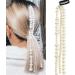 Minkissy Pearl Beads Strand Elegant Hair Chain Hair Extensions Barrettes Ponytail Decor For Women Bride Birthday Wedding Valentines Day Party - Buy Online on SooperMarket.com