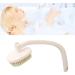 Back Bath Brush with Hanging Hole - 3 Brush Heads Long Curved Handle for Easy Use - Ideal Shower Brush for the Elderly - Buy Online on SooperMarket.com