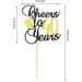 Arthsdite Cheers to 40 Years Cake Topper with Beer 40th Birthday Cake Picks Forty Years Old Birthday Party Decorations Supplies- Black Gold Glitter Black Gold 40 - Buy Online on SooperMarket.com