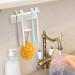 Lencyotool Self-Adhesive Toothbrush Holder | Bathroom & Kitchen Organizer for Razors Brushes & Toothpaste - White Bathroom Accessories - Buy Online on SooperMarket.com