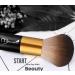Fluffy Kabuki Makeup Brush - Large Soft Face Powder Foundation & Blush Brush Black+Brown 103 | Perfect for Blending - Shop Internationally - Buy Online on SooperMarket.com