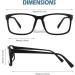 CGID CN12 Glasses - Extra Narrow Matte Black Slim Rectangle Nerd Glasses for Clear Vision | International Shipping - Buy Online on SooperMarket.com