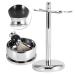 Professional Mens Shaving Kit: Faux Badger Hair Brush Alloy Soap Bowl & Stand Holder - Perfect for a Luxurious Grooming Experience - Buy Online on SooperMarket.com