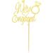 Arthsdite We're Engaged Cake Topper Bridal Shower Cake Pick Decorations for Wedding Engagement Theme Party Decorations Supply - Gold Glitter Gold We Are Engaged Cake Topper - Buy Online on SooperMarket.com
