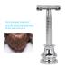 Manual Copper Safety Razor for Men - Silver Beard Shaving Tool with Base | Eco-Friendly Shaving Solution - Buy Online on SooperMarket.com