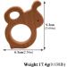 Wendysun 5pcs Cartoon Wood Teether Set - Natural Animal Round Bee Shape Baby Teething Toy - Buy Online on SooperMarket.com