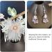 OSALADI 1 Set Hairpin Earring Set Flower Tassel Hairpins Dangle Earrings Flower Pearl Side Comb Dangle Rhinestone Earrings Floral Headpiece Flower Tassel Hair Fork Sweet China Miss Alloy - Buy Online on SooperMarket.com