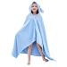Hilmocho Kids Hooded Bath Towel Large Soft Baby Toddler Blanket Poncho Towel Children Swimming Beach Towel Bathrobe for Boys and Girls Blue