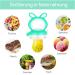 Silicone Baby Fruit Feeder & Pacifier | 3-Pack Fresh Fruit Feeders | Infant Bite Ring - Green - Buy Online on SooperMarket.com