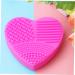 Cabilock Silicone Tool Brush Cleaner Mat Brush Cleaning Pad Brush Washing Mat Makeup Brush Cleaning Tool Heart-shaped Cleaning Supplies 8X8.5cm Rosy - Buy Online on SooperMarket.com