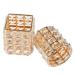 Torribala 2 Pieces Crystal Pen Holder Glass Container in Japanese Metal Luxury Beauty Tool Storage