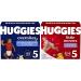 Huggies Overnites Nighttime Baby Diapers and Huggies Little Movers Diapers | Size 5 148 Ct Size 5 (44 Count) New+ Diapers