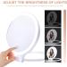 Foldable Double Sided Tabletop Mirror - Rechargeable Lighted Magnifying 10X and 1X Mirror with 3 Colors Light - Adjustable Foldable Handle for Makeup/Travel - 07x08inches - Buy Online on SooperMarket.com