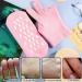 Moisturizing Gel Socks & Gloves Set for Softening Cracked Feet - Reusable Foot Care Spa Treatment (Pink) | International Shipping Available - Buy Online on SooperMarket.com