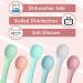 6Pcs Silicone Baby Spoons Set - Feeding & Training Toddler Cutlery - Morandi Pink/Blue/Green, Light Pink/Blue, Grey - Buy Online on SooperMarket.com