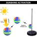 CROWN ME Glow in Dark Tetherball Ball Set - Includes Rope, Carabineer Hoop, Pump - Red/Green/Blue - 2 Needles - Buy Online on SooperMarket.com