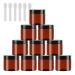 Tianzd 12 pieces small 50 ml brown plastic empty cream can with black lid 50 g empty socket screw box sheet metal cans cosmetic tap 6 pieces spatula brown 50ml