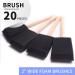 YiBaiBrush-Foam Paint Brushes  2 Inch Sponge Brushes 20 Pack  Sponge Paint Brushes  Foam Brushes  Painting Sponges  Sponge Paint Brushes for Painting and Staining 2 Inch 20pcs - Buy Online on SooperMarket.com