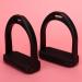 Doact stirrups for young people iron stirrups individual black rubber plastic for adults security for children iron horse medium dressage composite 13 (s)
