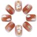 Brishow Christmas Glitter Snow Press-On False Nails - 24pcs Short Ballerina Acrylic Fake Nails for Women and Girls - Buy Online on SooperMarket.com