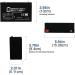 Mighty Max Battery ML12-6 6V 12AH - Reliable Replacement for Power-Sonic PS-6100F2 | International Shipping Available - Buy Online on SooperMarket.com