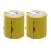 2x Exell 1/2D Size 1.2V 2500mAh NiCD Rechargeable Batteries with Tabs for high power static applications (Telecoms UPS and Smart grid) Data Meters meters radios RC devices electric tools
