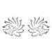 1 Set Pack 12 style eye make-up template sticker professional eyeshadow eyeliner template make-up tool premium eye make-up tool eyeshadow stencilic fleece-eye-template 1er (2pcs)
