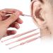 3pcs Earpick Set Ear Care Stainless Steel Tool Double Ended Wax Remover Cleaner Curette Spoon