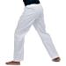 Ronin Karate Pants - White Poly/Cotton Lightweight Martial Arts Pants with Elastic Waist - Buy Online on SooperMarket.com