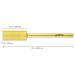 PANA Small Barrel Nail Drill Bit 2X Fine Grit - Gold | 3/32 Shank Size for Acrylic & Hard Gel Nails | Professional & Beginner Manicure Pedicure Tool - Buy Online on SooperMarket.com