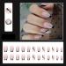 Groovy Nights Silver Glitter Swirl Long Coffin Fake Nails with Glue - 24PCS Set - Buy Online on SooperMarket.com
