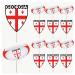 Georgia Flag Rugby Ball Food & Cupcake Picks Toppers Party Decorations (14 Pack)