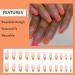 RUNRAYAY 24pcs Orange Press on Nails - Medium French Tips Artificial Nails for Women & Girls | Easy Glue-On Fake Nails - Buy Online on SooperMarket.com