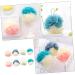 Healeved 8pcs Color Matching Bath Ball Body Scrubber Set - Natural Bath Sponges for Men and Women - Shower Poufs and Body Scrub Mitt - Buy Online on SooperMarket.com